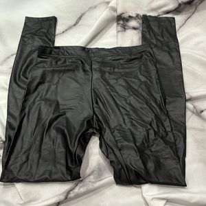 NWT Black leather pants
